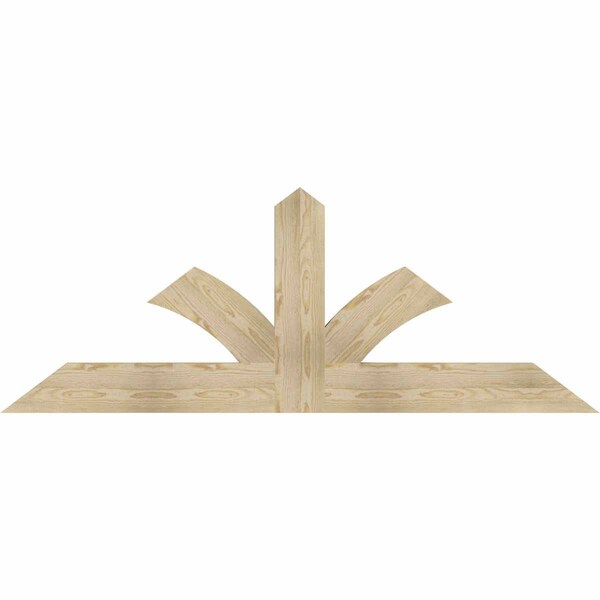 Ekena Millwork Richland Rough Sawn Timber Gable Bracket, Douglas Fir, 72"W x 27"H x 2"D x 6"F, 9/12 Pitch GBW072X27X0206RIC00RDF - main